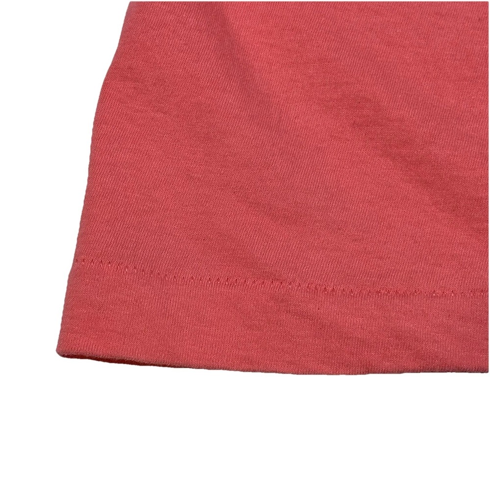 Vintage Pocket T-Shirt Fruit Of The Loom Single Stitch Pink Large Unisex - Picture 10 of 10